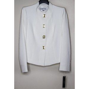 TAHARI ARTHUR S. LEVINE PETITE WHITE JACKET